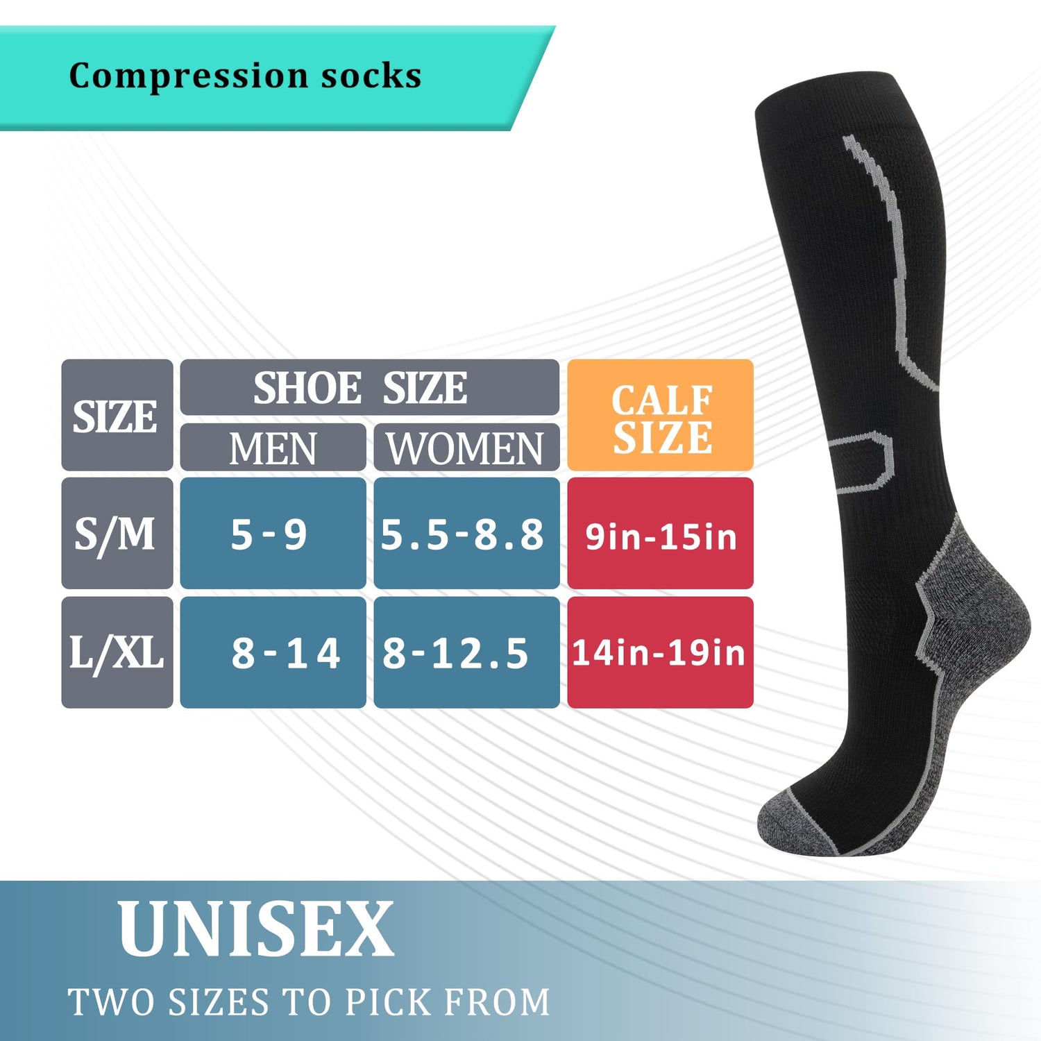 fenglaoda Compression Socks Men 3 Pairs Sports