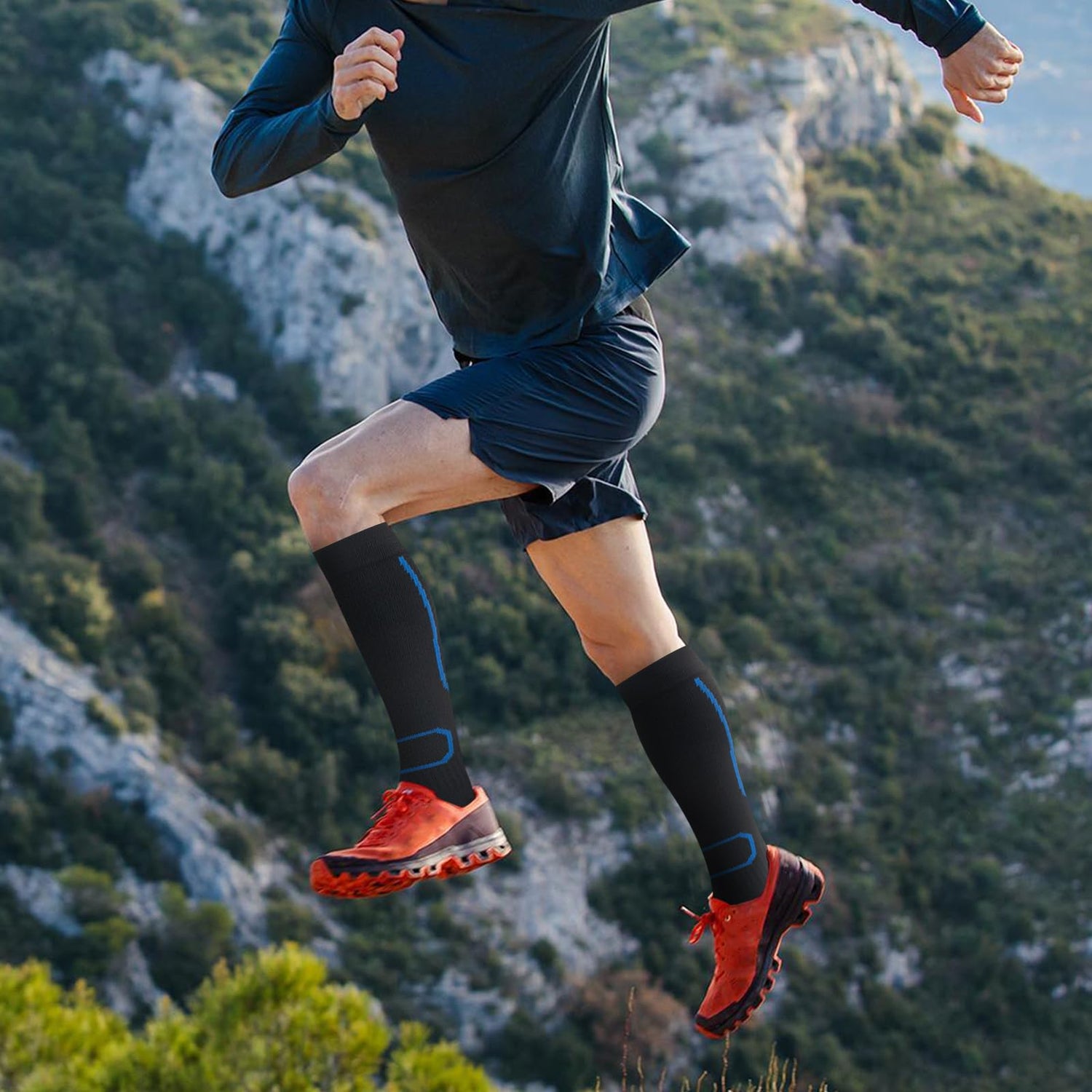 fenglaoda Compression Socks Men 3 Pairs Sports