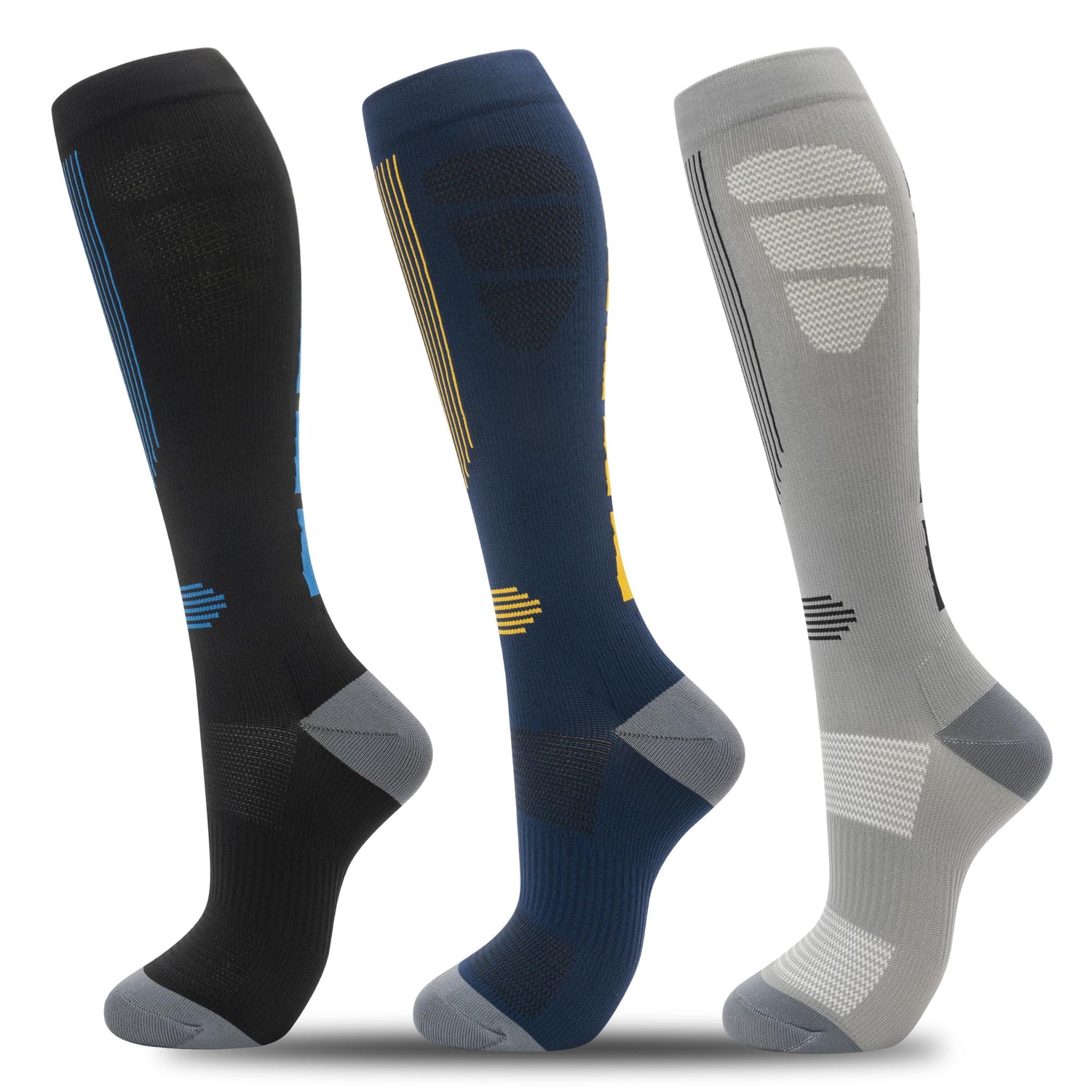 fenglaoda Compression Socks Men 3 Pairs Sports