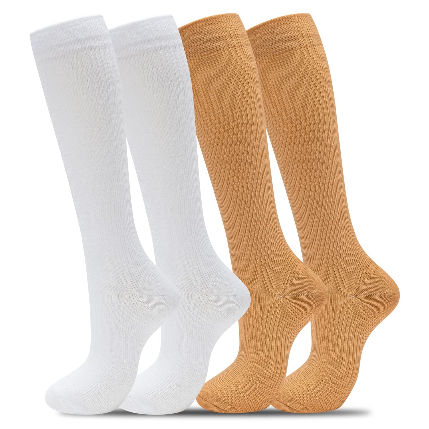 Calcetines de compresión fenglaoda para mujeres y hombres, 4 pares