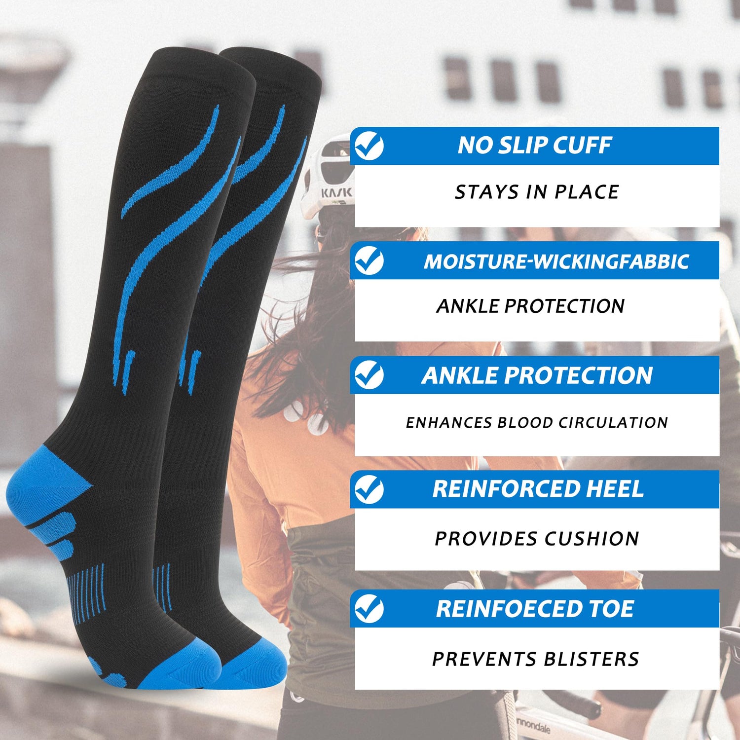fenglaoda Compression Socks Men 3 Pairs Sports