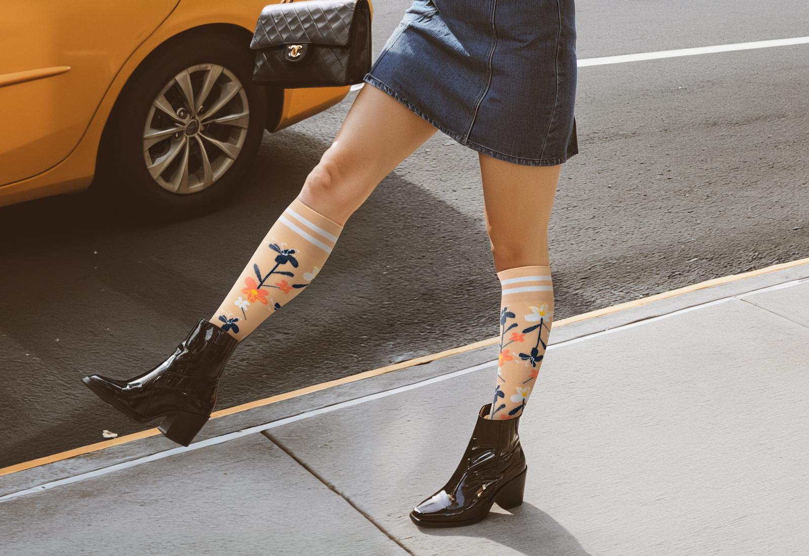 The Floral and Plant-Inspired Design Concept of Compression Stockings