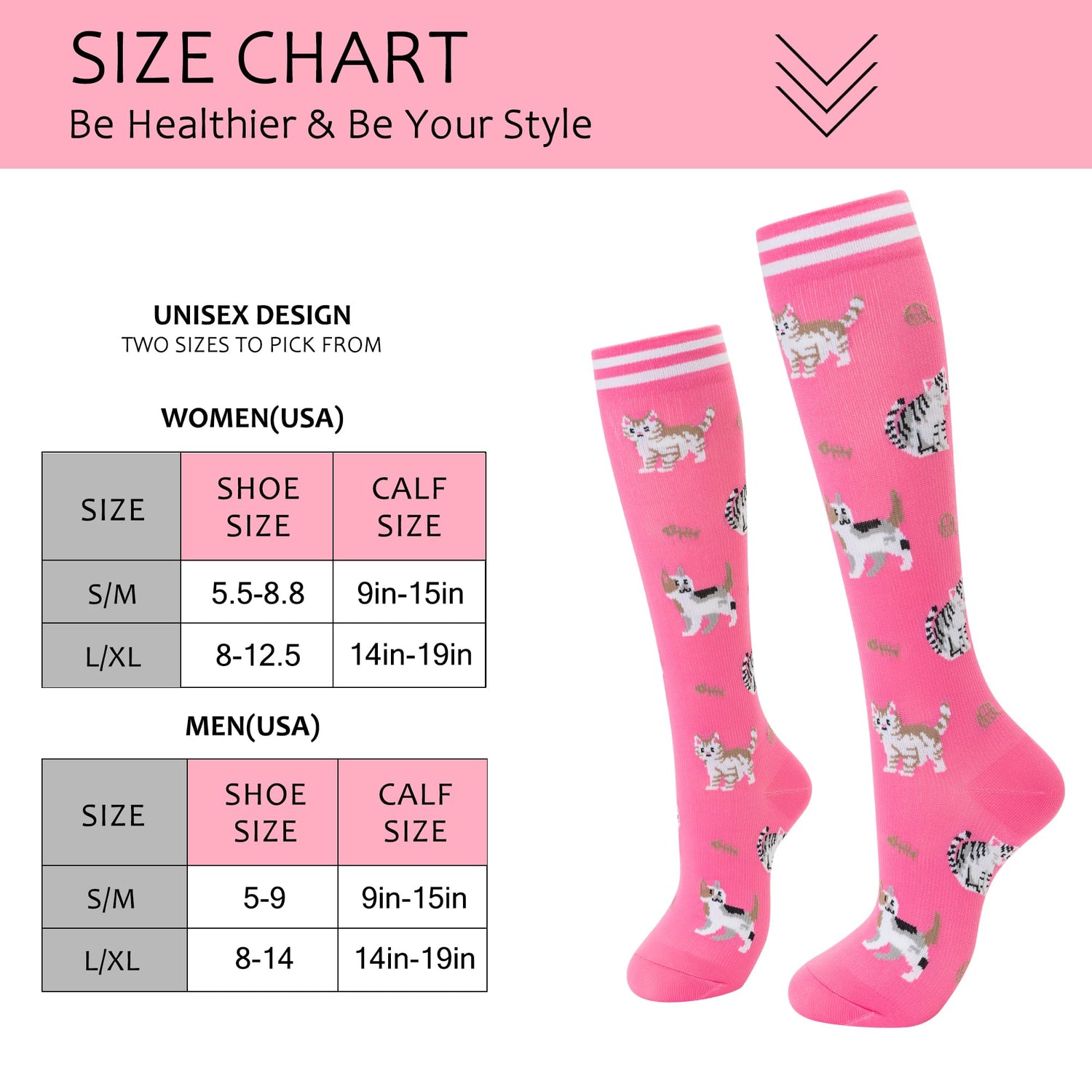 fenglaoda Compression Socks for Women Men Animal Pattern 4 Pairs