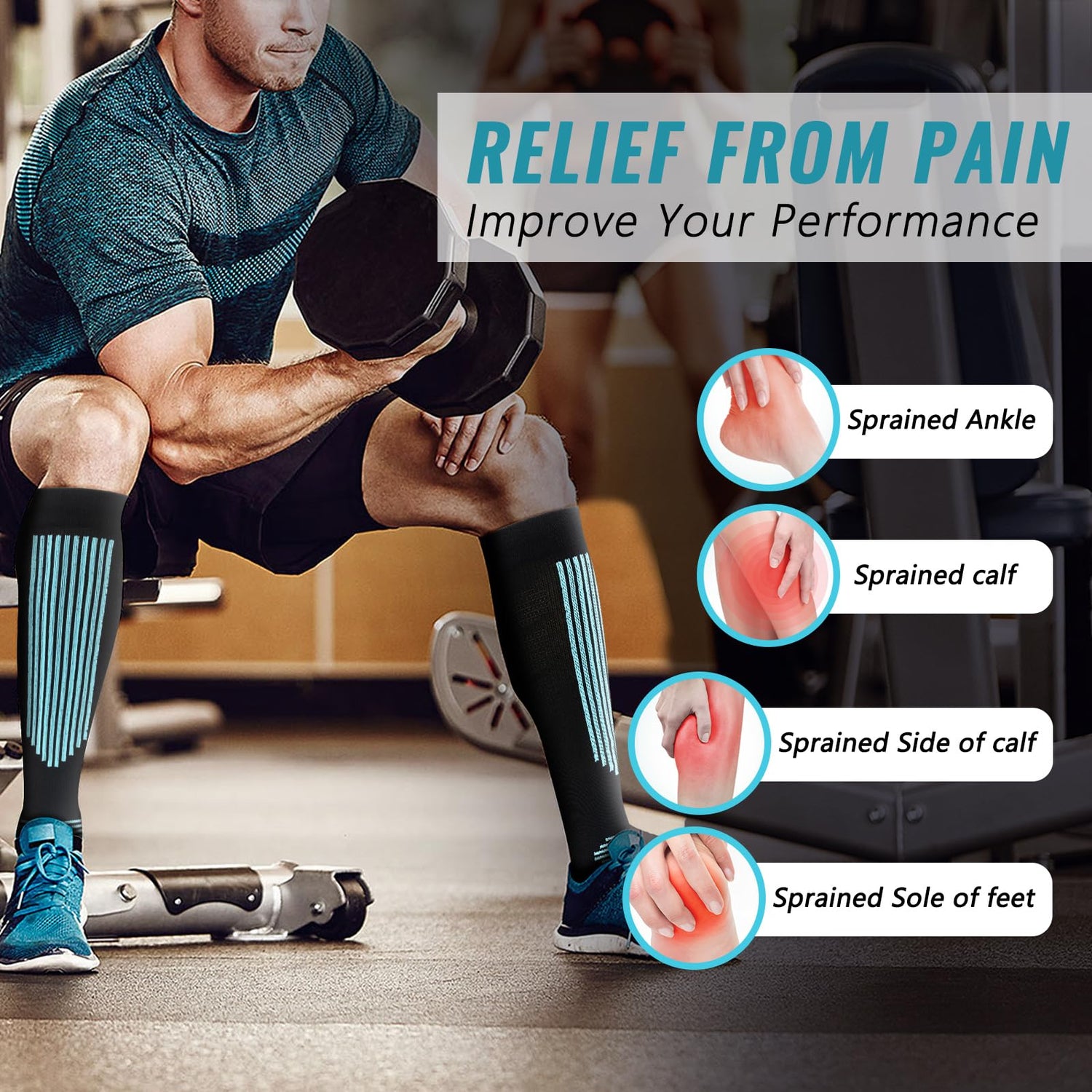 Calcetines de compresión fenglaoda para mujer con estampado floral, 4 pares